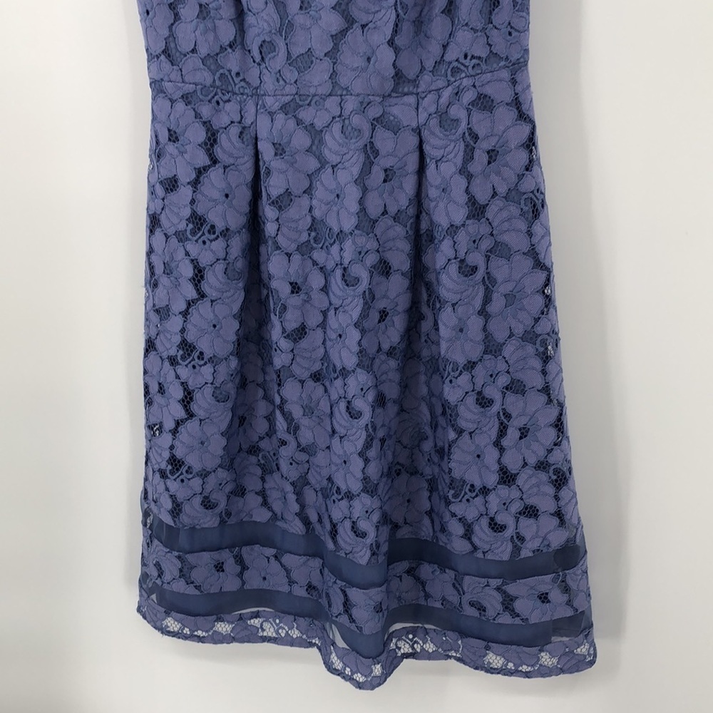 3/$25 AB Studio Sleeveless Dress Size 4 Floral Lace Overlay Fairy - Picture 3 of 9